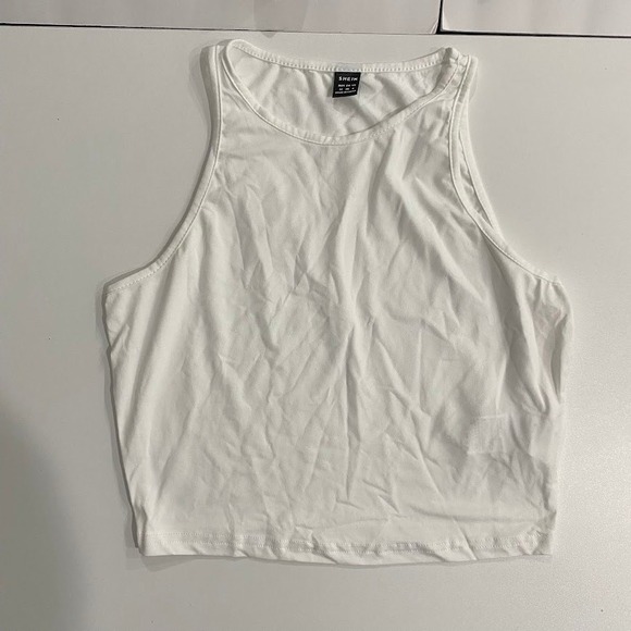 SHEIN Kids 3 Pack Tank Tops White Black Stripe Sleeveless Tops Size M - Picture 8 of 9